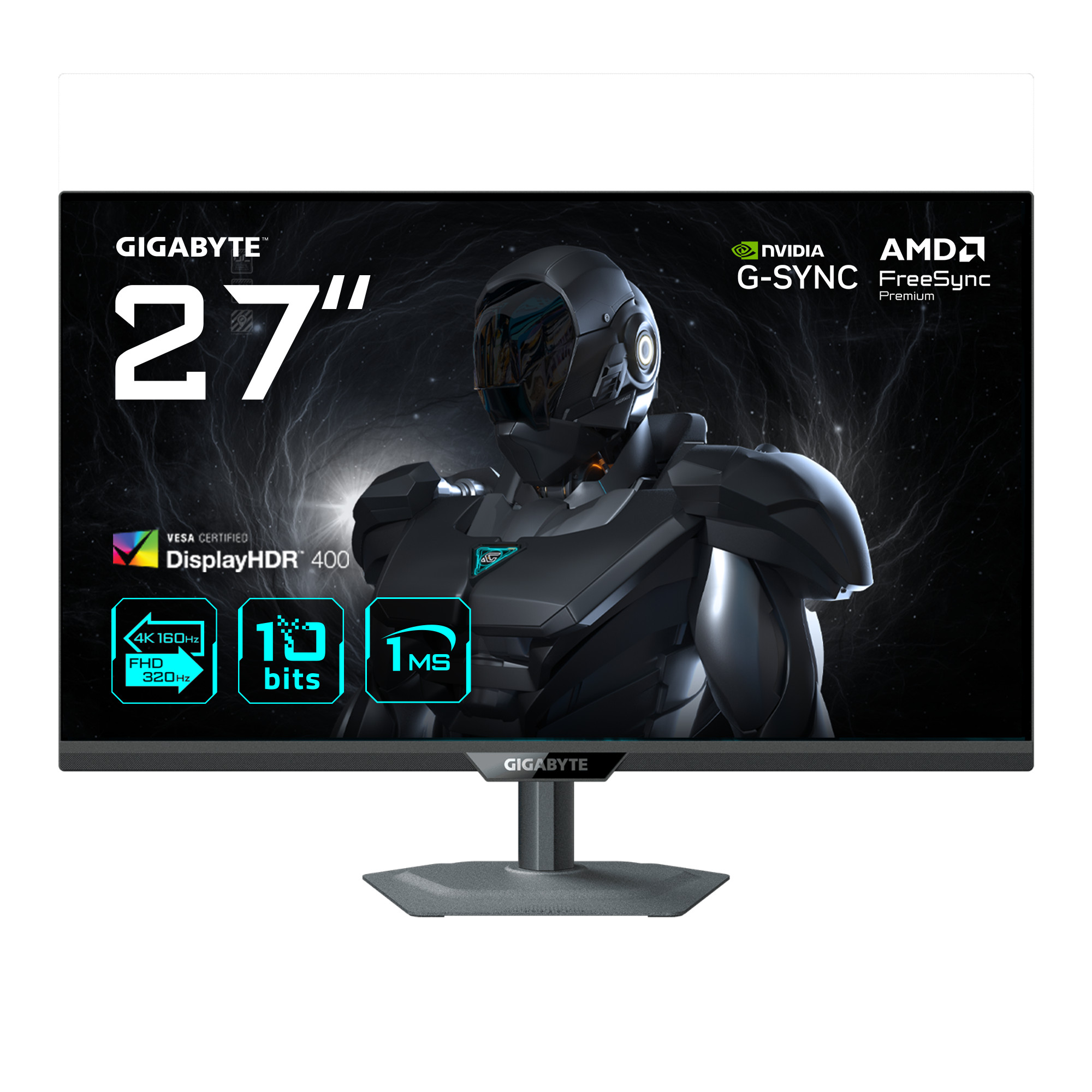 GIGABYTE G27U 27 Zoll 4K (UHD) Fast IPS Panel 16:9 160 Hz Dual Mode Gaming Monitor