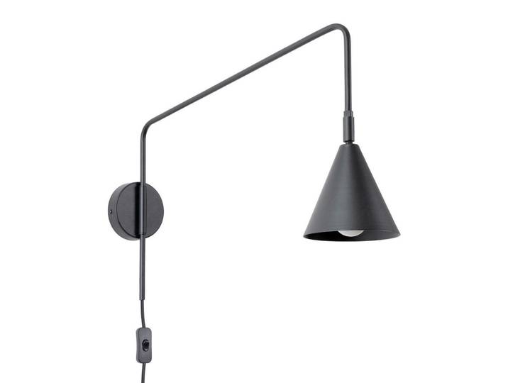 Wandleuchte Nox, Schwarz, Metall, 61x30x14 cm, Made in Europe, Touch (on/off), Lampen & Leuchten, Innenbeleuchtung, Wandleuchten, Wandlampen mit Schalter