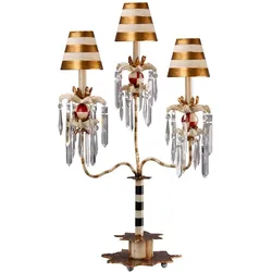 Elstead Lighting, Tischlampe, Birdland Tischleuchte E27 81cm Schwarz-weiss Kristalle (E27)