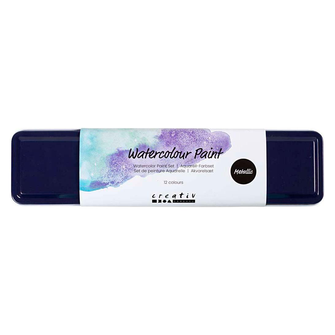 Colortime - Wasserfarben-Set, Metallic-Farben, 12 Farben/1 Pck - () (1282255)