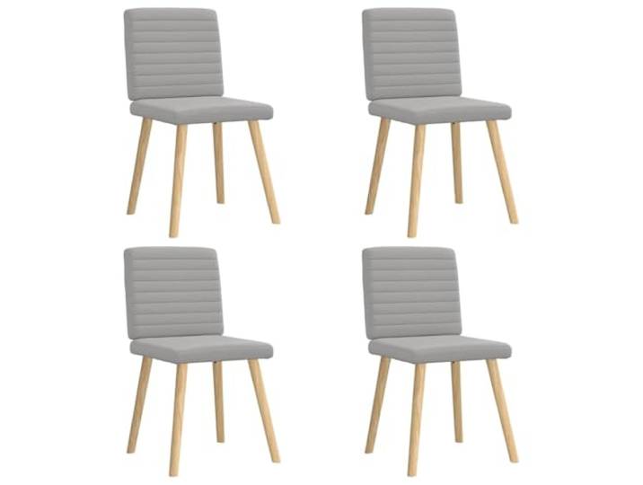 LMTYOENFG 4er Set Esszimmerstühle Stoff Polsterstuhl Wolkengrau Polsterstühle mit weichem Polyesterbezug und stabiler Holz-Metall-Struktur für Wohnzimmer, Esszimmer und Gästezimmer.
