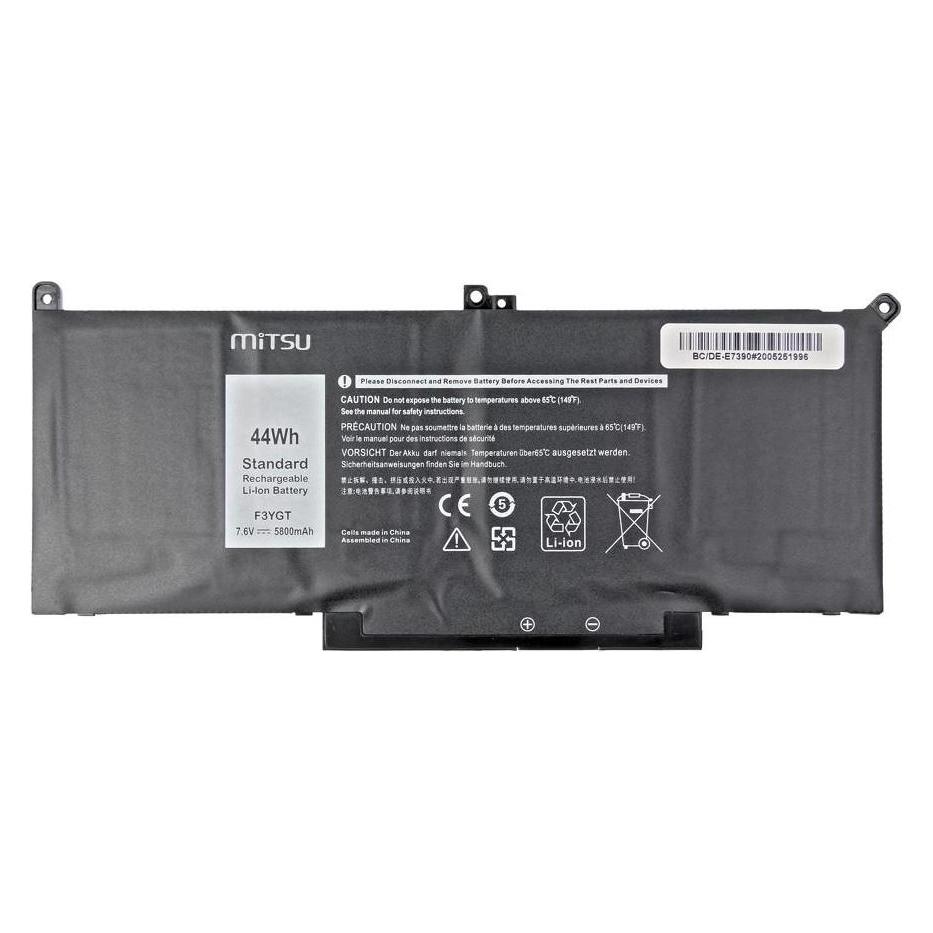 Mitsu BATTERY BC/DE-E7390 (DELL 5800 MAH 44 WH) - Batterie (4 Zellen, 5800 mAh) (5BM322)