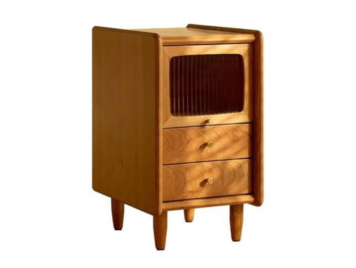 YCCHAH Bett mit Stauraum Retro-Nachttisch im nordischen Stil, Kleiner Möbelschrank japanischen, schmaler Schrank, Sofa-Beistelltisch Desktop
