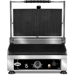 GMG elektro Kontaktgrill oben & unten Gerillt | 1 Heizzone | Grillplatten aus Gusseisen