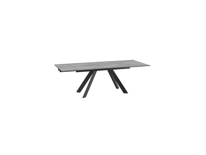 Ausziehbarer Designer Esstisch „Ontario“ mit Keramik-Tischplatte, verschiedene Grössen Silver Akante Design