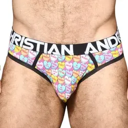 Andrew Christian Almost Naked Candy Hearts Jock Rosa Polyamid Medium Herren