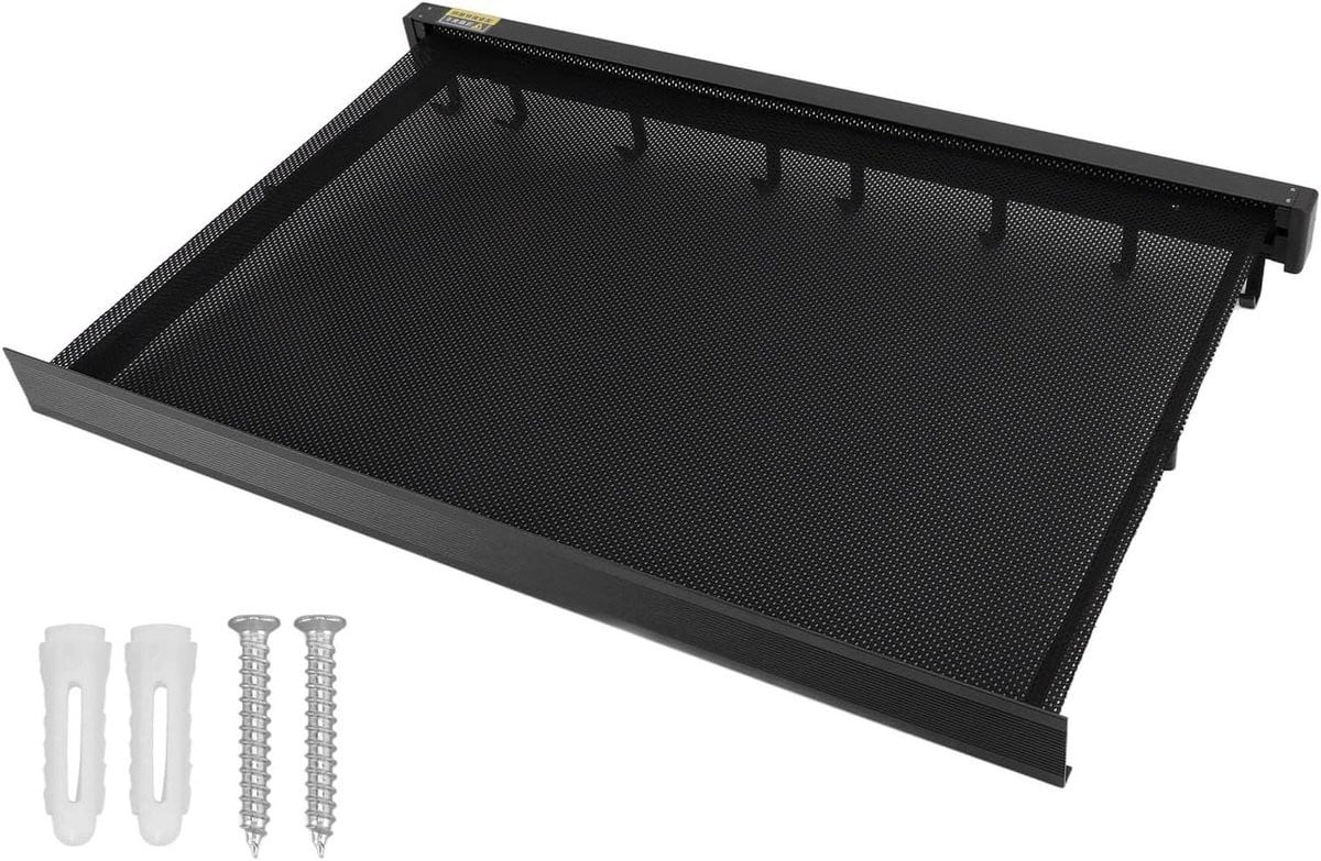 Zwart inklapbaar wandrek voor kleding, breedte: 60 cm