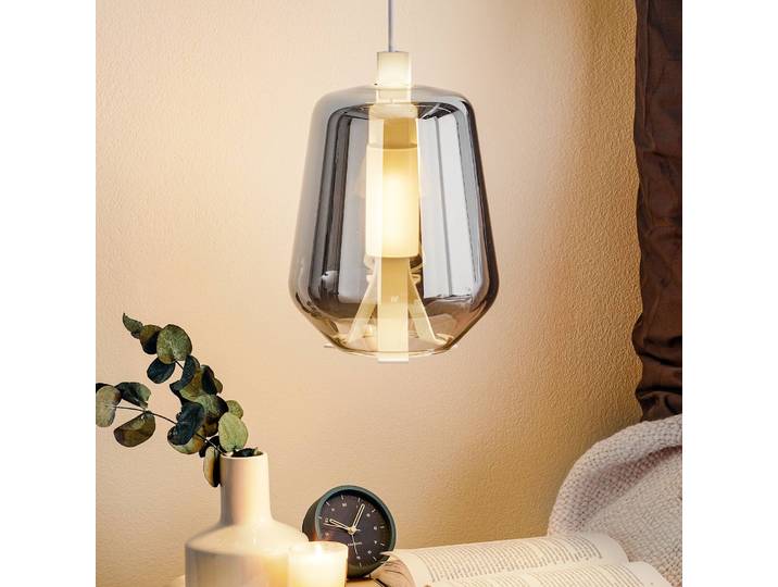 Prandina Glas Hängeleuchte Luisa S1 dimm, dimmbar, chrom / silber, für Wohn- / Esszimmer, Glas, Modern
