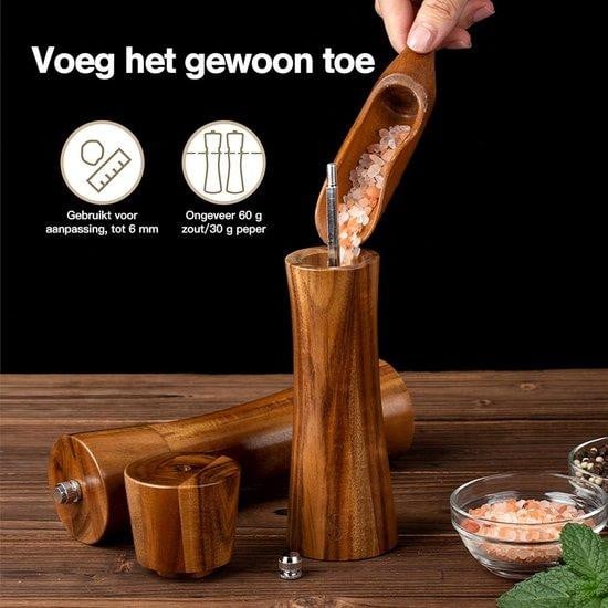 Famanu Pepermolen Set van Hout en Keramiek