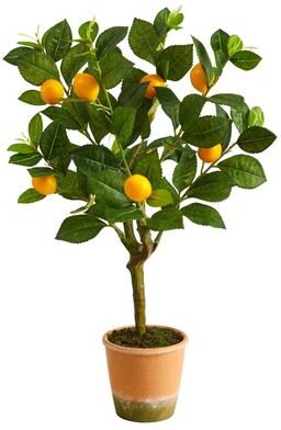 Nearly Natural "24"" Lemon Artificial Tree - 6"""
