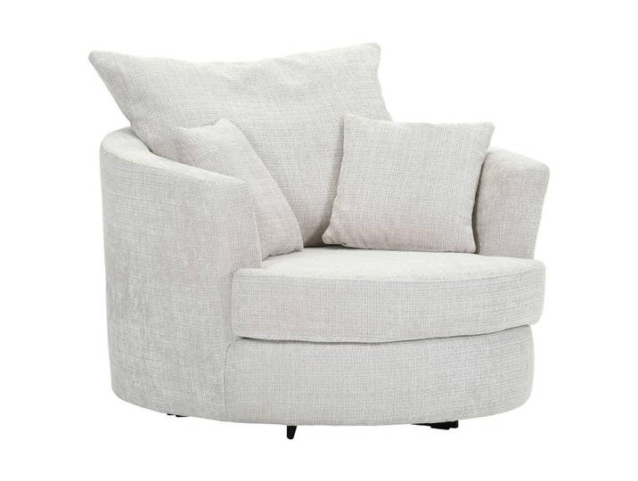 Sessel, Beige, 115x115 cm, Textil, 360° Drehbar, Klassisch, CARRYHOME