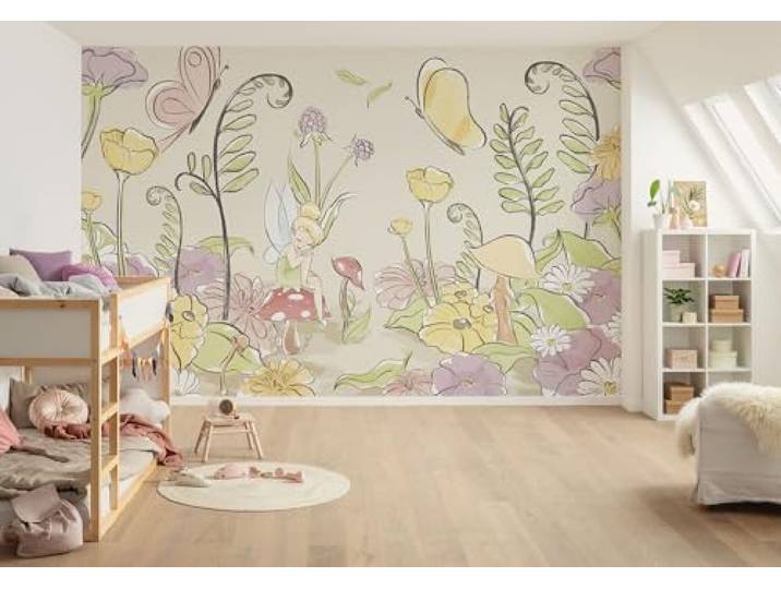 Komar Fleece Muurafbeelding - Disney Tinker Bell Infant - Grootte 400 x 250 cm - Behang, kinderkamer, kinderbehang