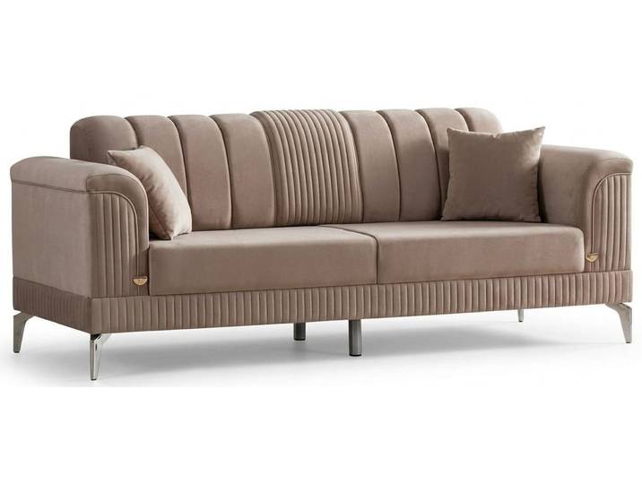 JVmoebel Sofa 3-Sitzer Sofa Moderner Stil Beigе Luxuriöse Bequem Schick Hochwertig, 1 Teile, Made in Europa