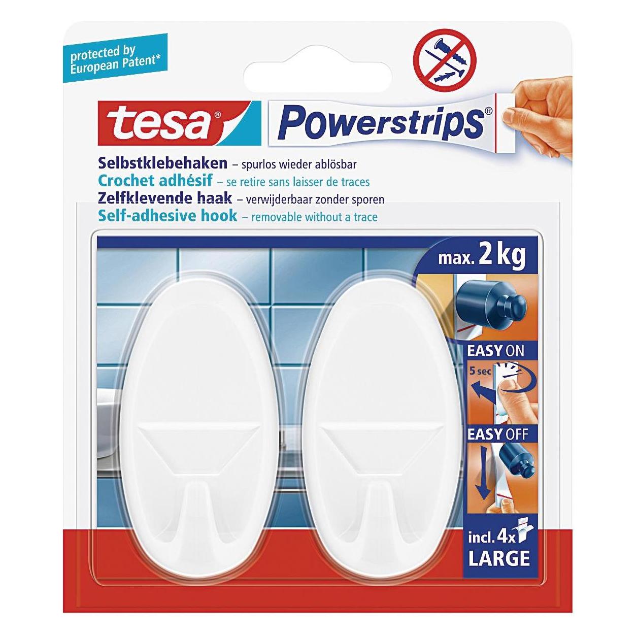 tesa Powerstrips Haken LARGE oval (58013-00049-20)