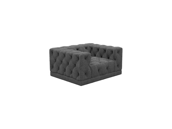 Design Loungesessel „Malika“ mit Strukturstoff-Bezug Strukturstoff Anthrazit BLOOMINGLOFT Collection