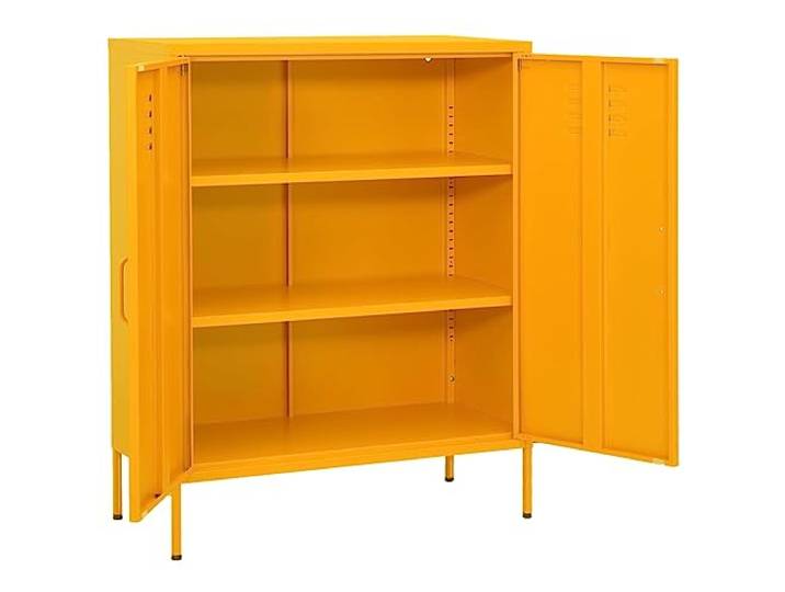 YUTAASU Lagerschrank Senfgelb 80x35x101,5 cm Stahl