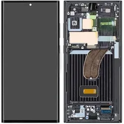 Samsung LCD + Touch + Frame für S918B Galaxy S23 Ultra - black (Display, Samsung Galaxy S23 Ultra), Mobilgerät Ersatzteile, Schwarz