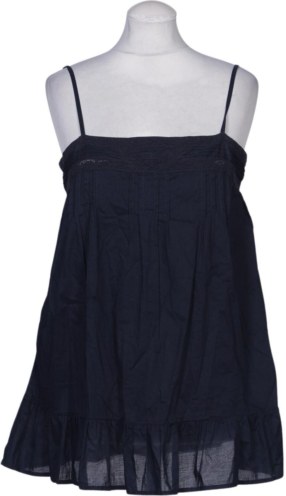 Tommy Hilfiger Damen Bluse, Marineblau, Gr. M, Baumwolle - Second Hand