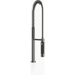 Dornbracht Profibrausengarnitur, runde Rosette, Antikalk-System, 27799970-19, Farbe: Dark Chrome