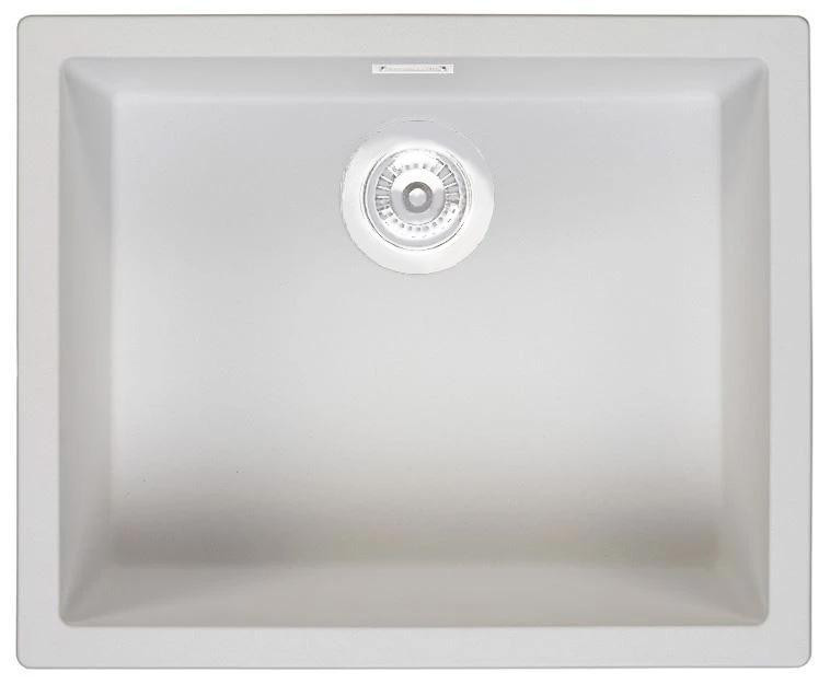 Pure.Sink Keukenwastafel onderbouwmodel, wit, 50 x 40 cm