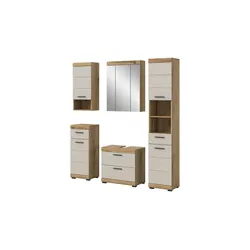 Badkombination   ¦ holzfarben ¦ Maße (cm): B: 164 H: 191