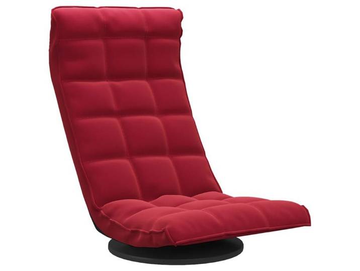 ESTINK® Chaise de salon - Fauteuil de sol - pivotante Rouge bordeaux Velours @@335