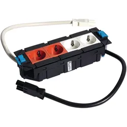 Hager GTV2RW2ROWG325 Gerätebecher mit Steckdosen 2xweiß 2xorange Wieland Leitung 0,5m 3x2,5mm2