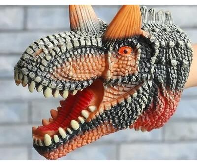 Useful Little Things Dinosaur Hand Puppet Soft Interactive Role Play Toy For Kids oxosaurus