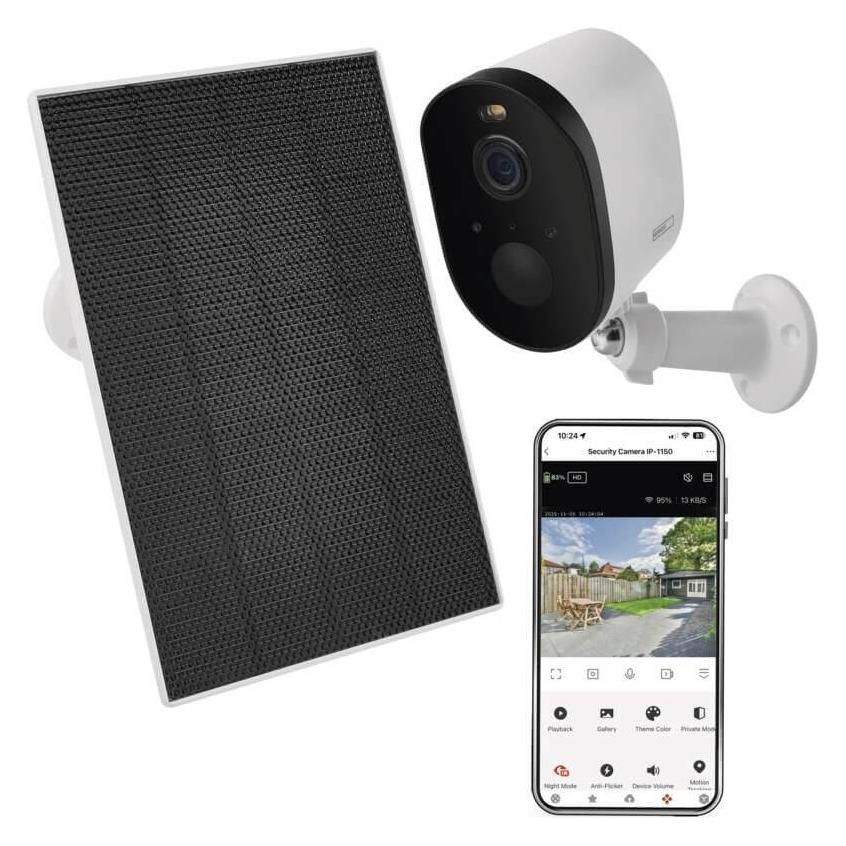 Emos GoSmart Venkovní bateriová kamera IP-1150 SNAP s WiFi a solárním panelem (2880 x 1620 Pixels) (69934959)