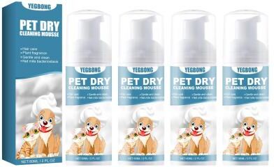 Uplift Picks YEGBONG Pet Dry Shampoo No Rinse Odor Neutralizing Grooming Foam For Dogs And Cats 4 Pcs