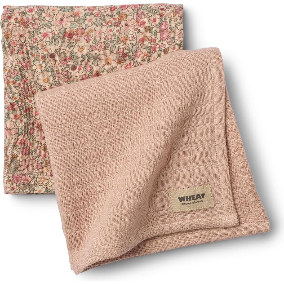 Wheat 2 pk Muslin Kaya rose dust (2032) Onesize 3890-376M-GOTS-2032-Onesize