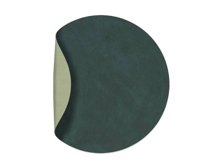 LIND DNA Set de table circle réversible Nupo M 1 pièce Dark green-olive green