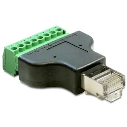 DELOCK Adapter Terminalblock 8Pin -> RJ45 Stecker