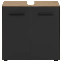 Waschbeckenunterschrank in Grau/Eichefarben