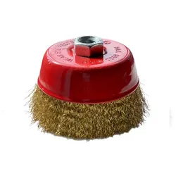 Vago-Tools Topfbürsten 100mm gewellt Winkelschleifer 24x