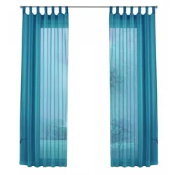 SCHLAUFENGARDINEN Voile 2er Set 245x140 cm Türkis