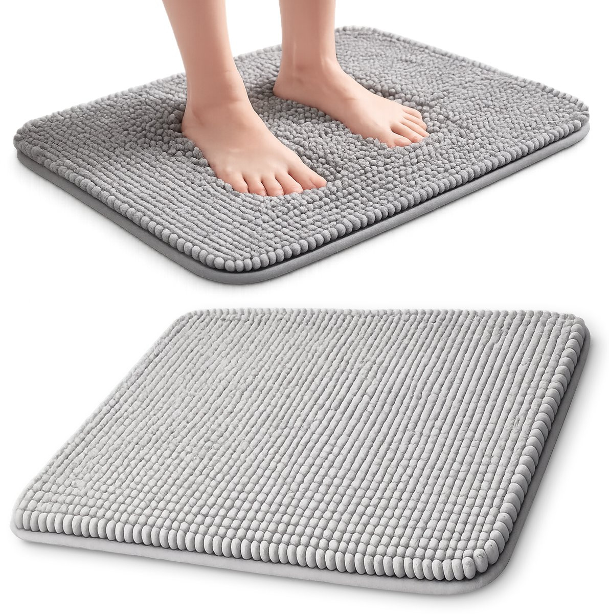 Luft Badmat Absorberend voor Badkamer en WC - Grijs - 60 x 40 cm