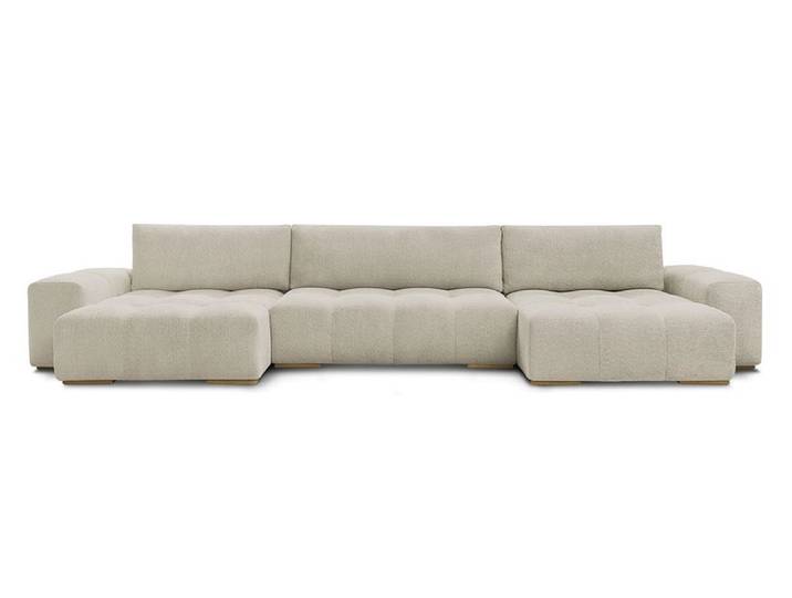 Wohnlandschaft BOBOCHIC ANAKIN Boucle-Stoff beige