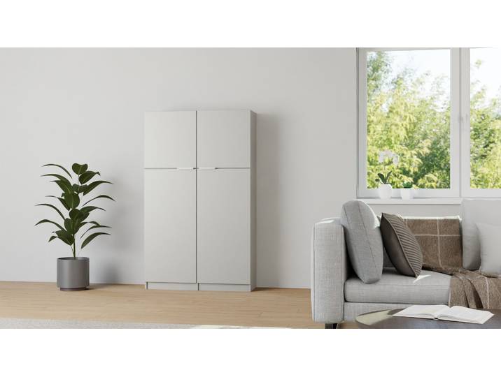 30cm tiefer Kleiderschrank Premium Dekore Grau
