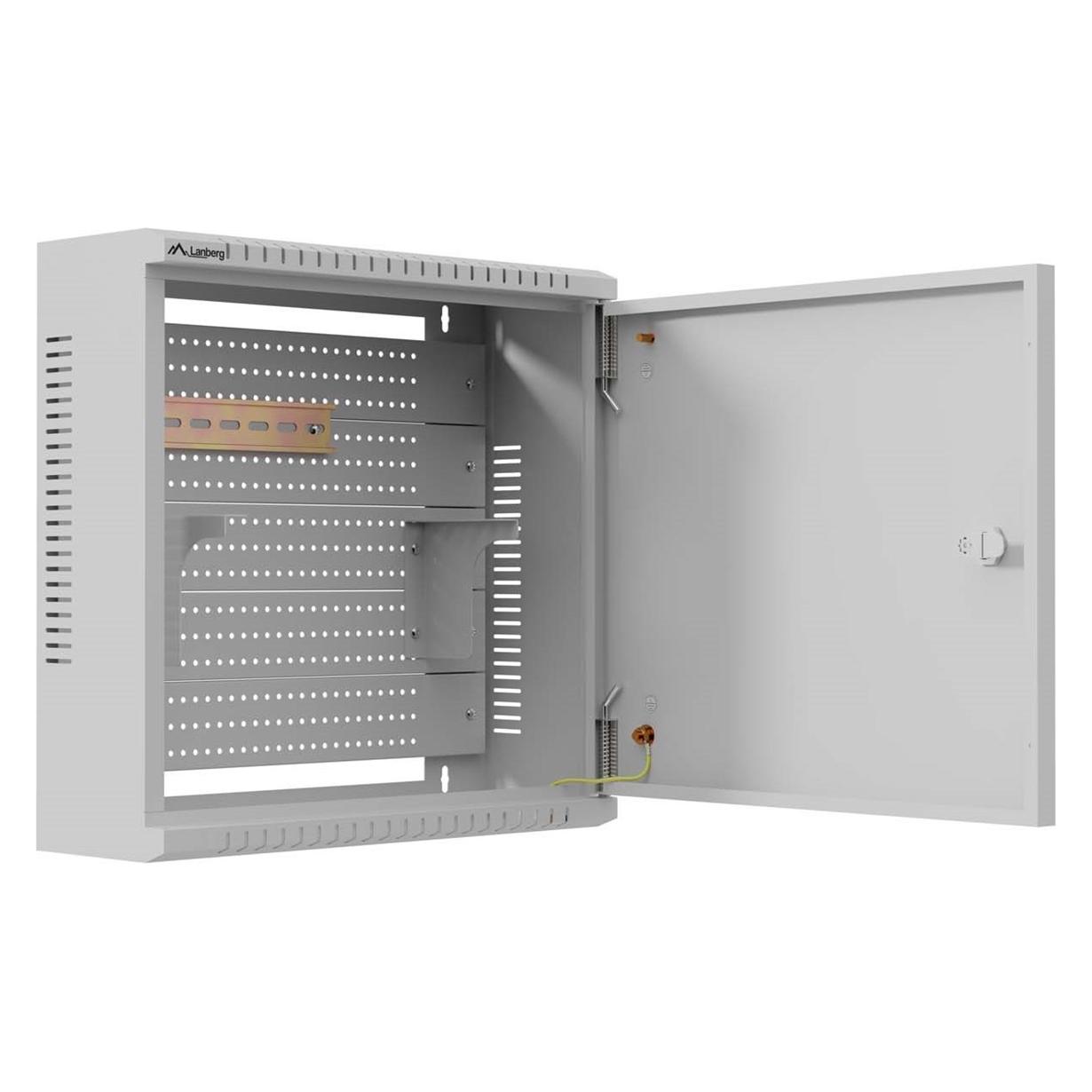Lanberg Szafa SZAFA INSTALACYJNA TPR 10" Z PŁYTĄ MESH 400X400X140 SZARA (ZŁOŻONA) (2 HE, 10 Zoll Rack) (WAT1-4014-00S)