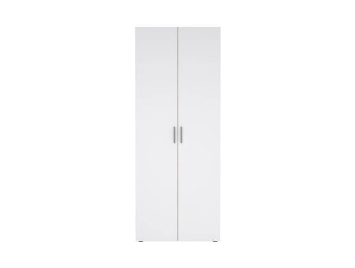 Armoire 2 portes décor chêne et blanc brillant h200,9 cm