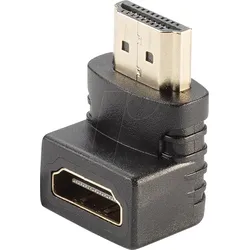 LINDY 41085 - Adapter, HDMI Stecker auf HDMI Buchse, 90°