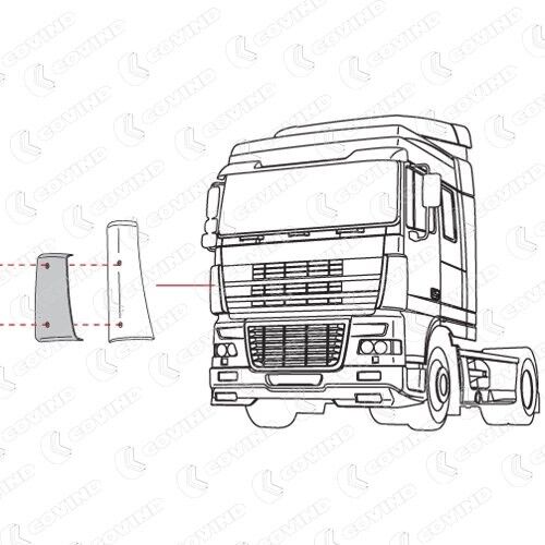 COVIND XF2/164 Air Deflector, driver cab