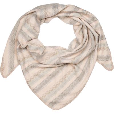 XXL-Schal STYLEBREAKER "Dreieckstuch Zick-Zack Webmuster", Damen, rosa (rose, beige, grau), Obermaterial: 100% Viskose CV., Modisch, Modetücher