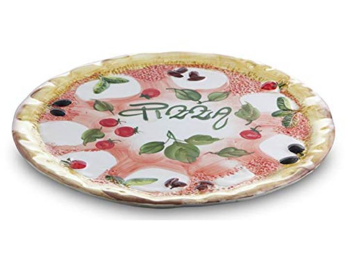6X Bassano Ausgefallene italienische Keramik, runde Pizzateller 38 cm