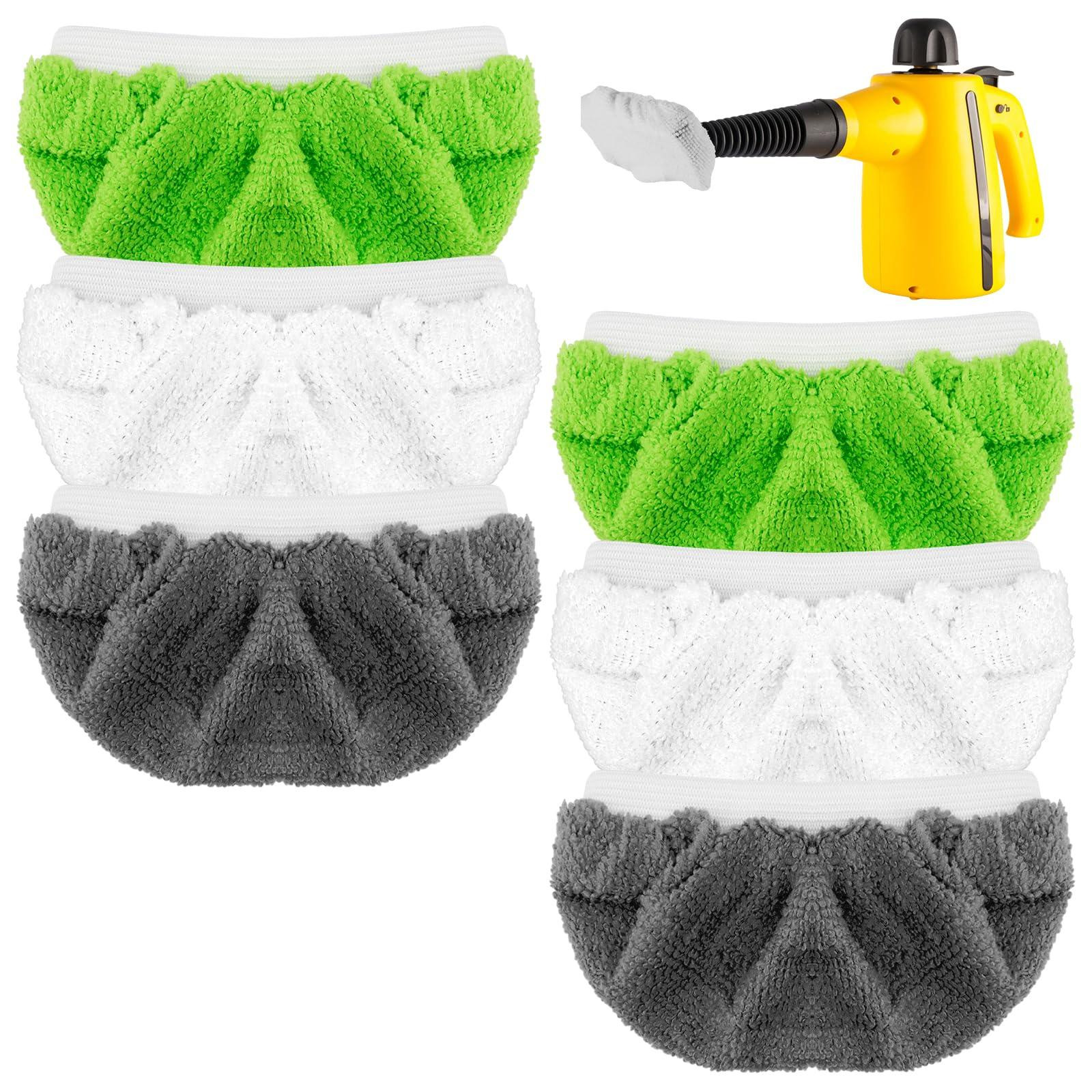 Dripio 6 stoomreinigingspads met stoffen bekleding, 3 kleuren