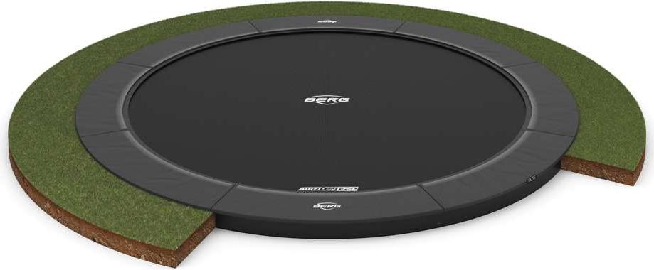 BERG SPORTS Trampolin Elite FlatGround 330 grey / grau rund