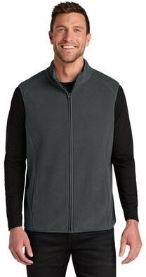 Port Authority F702 C-FREE Fleece Vest in Grey Steel size XS   Polyester