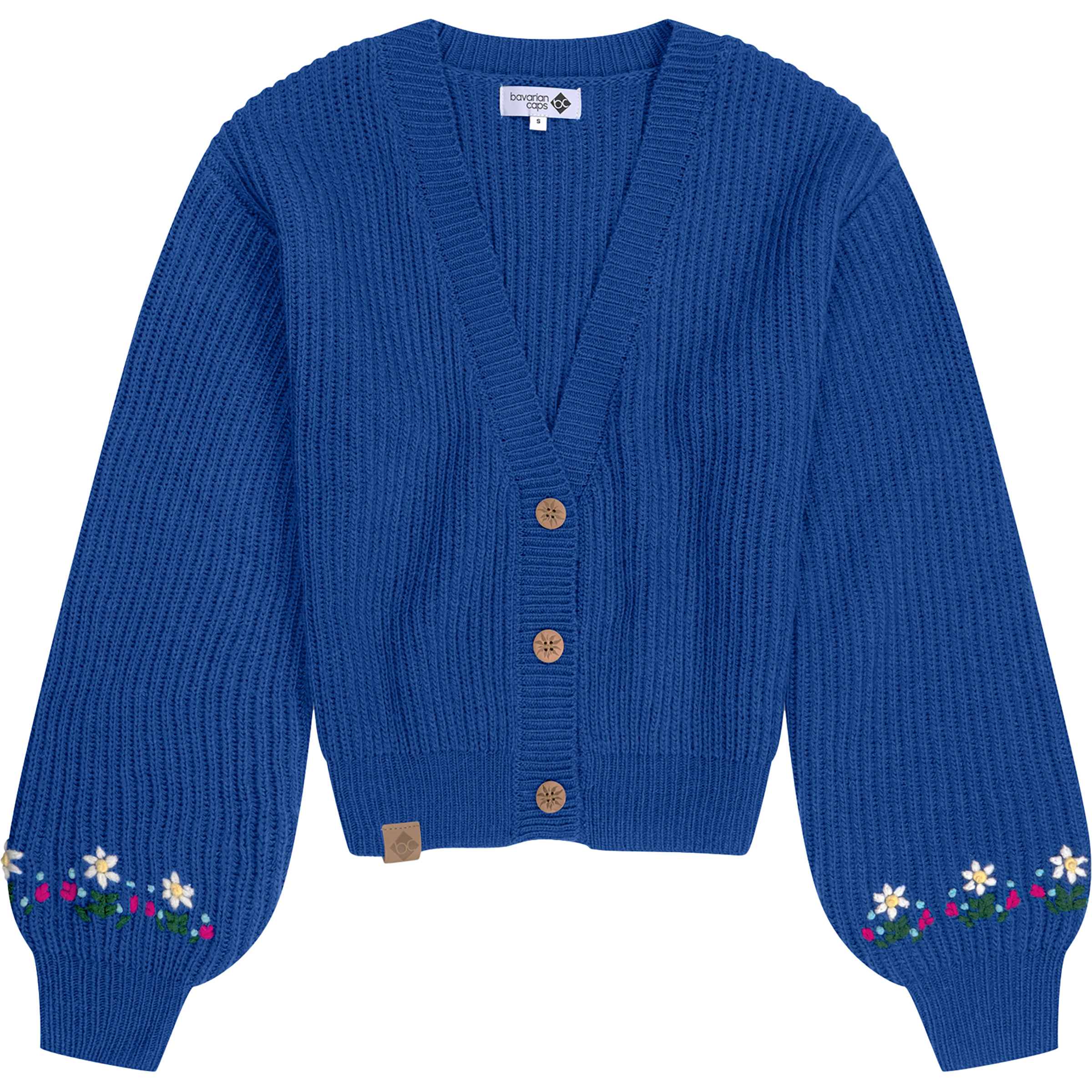 Bavarian Caps Eisblume Strick Damen Freizeitjacke, Parkas blau Größe XL Lifestyle Hautfreundlich