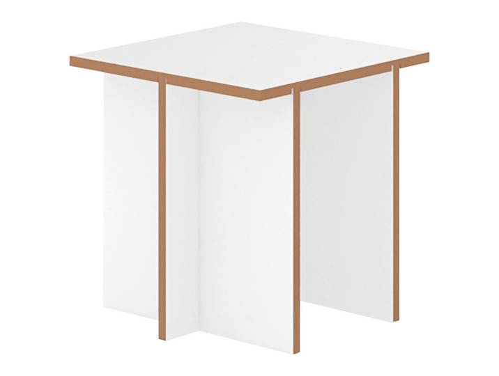 Tojo Hocker, Weiß, Buche, quadratisch, 45x45x45 cm, Wohnzimmer, Hocker, Sitzhocker